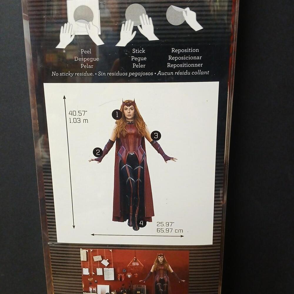 Roommates WANDAVISION Peel Stick Wall Decals (13ct), Marvel, Elizabeth Olsen - Picture 5 of 6